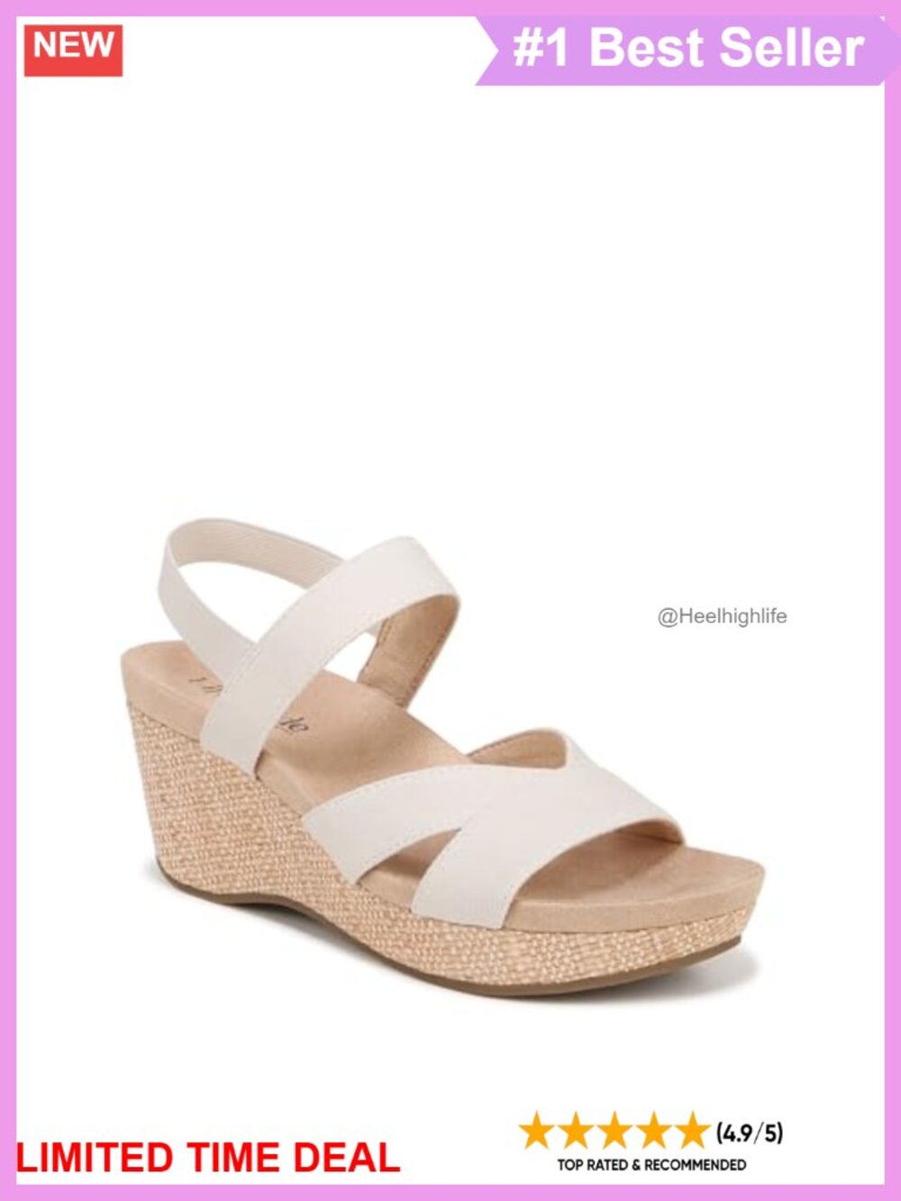 LifeStride Danita Strappy Wedge Sandals
